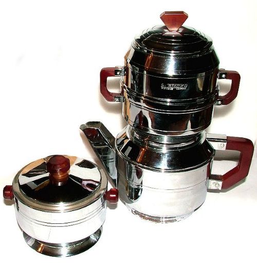 art deco chrome bakelite cafetire