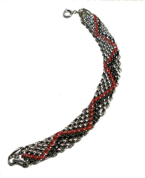 Bracelet Vintage Art Déco Années 30/40 - Style Jakob Bengel - Laiton Doré - Longueur 18.4 Cm