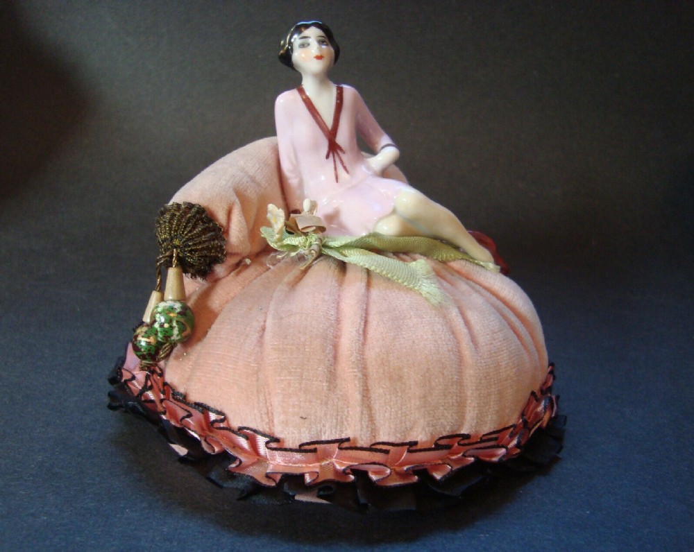 rare pin cushion half doll by fasold stauch c1930