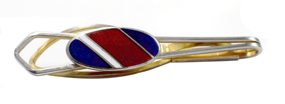 art deco enamel gentleman's tie pin c1940