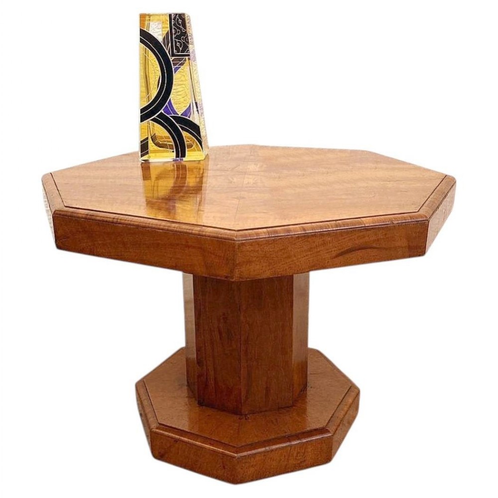 art deco walnut occasional coffee table english c1930